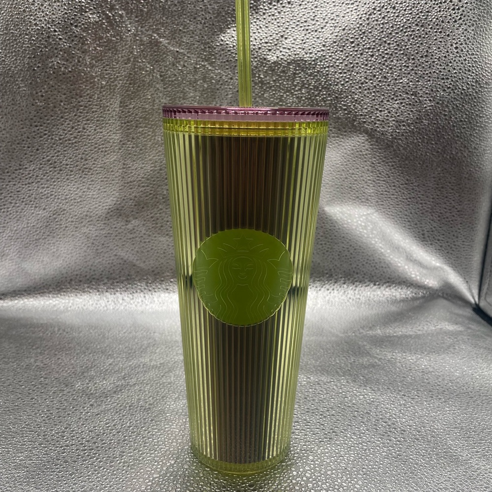 Starbucks Venti Grande Neon Transparent Lime Lilac 24oz